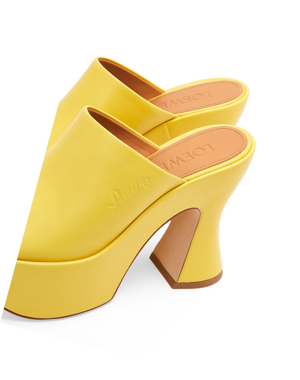 Loewe Plataforma mule in lambskin Amarillos | DQBHX-4927