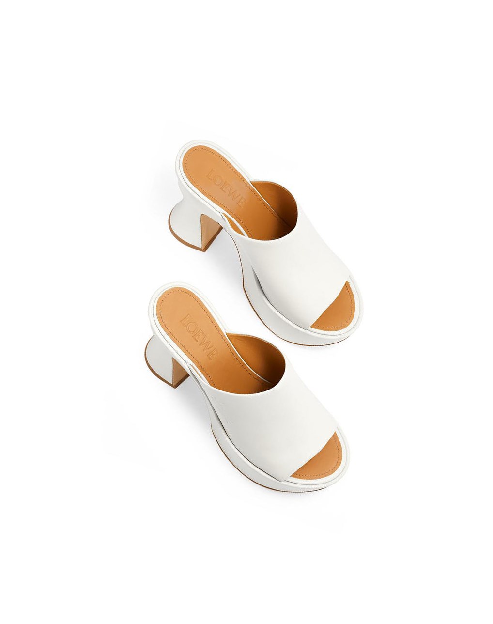 Loewe Plataforma mule in lambskin Blancos | SLUJO-7194