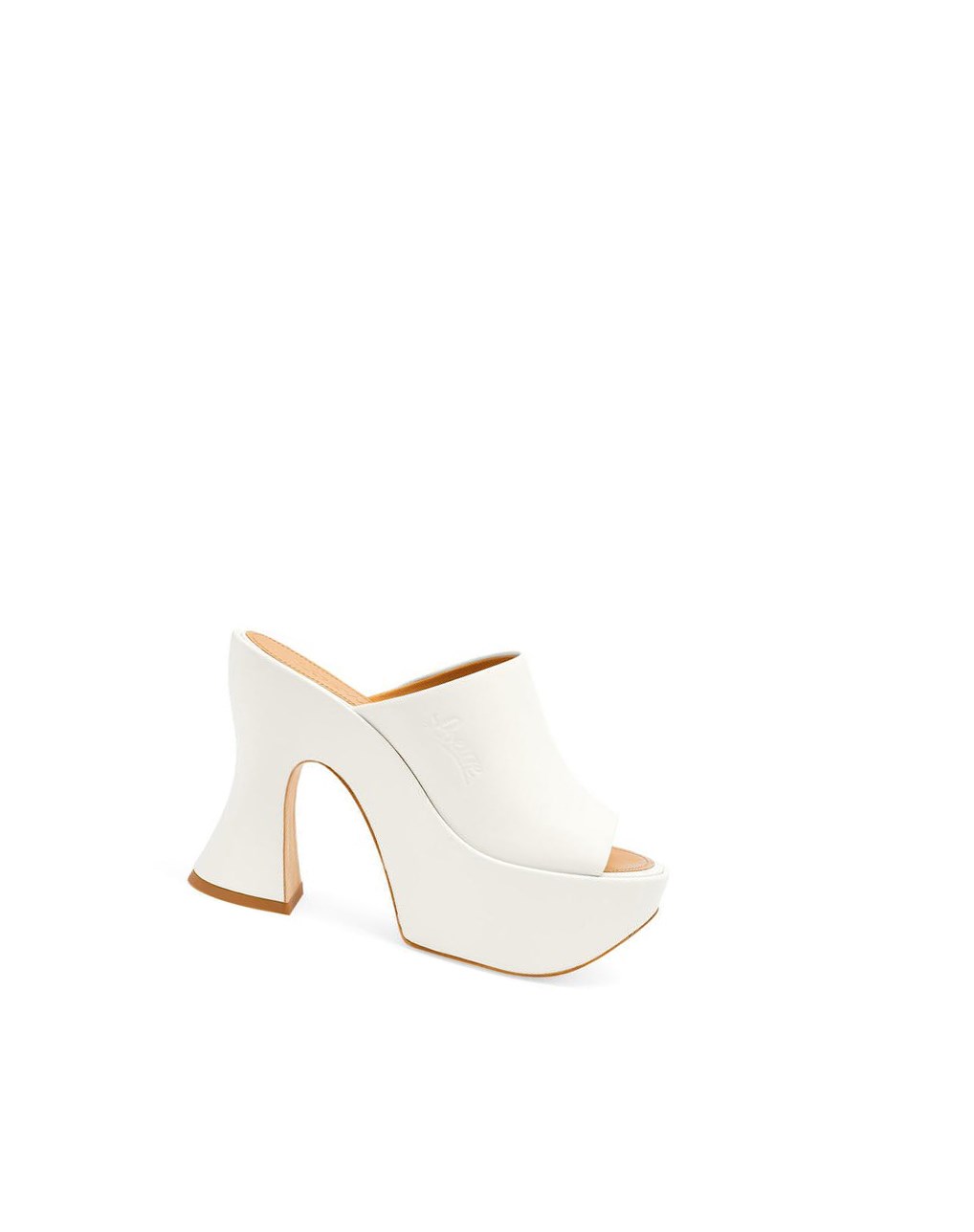 Loewe Plataforma mule in lambskin Blancos | SLUJO-7194