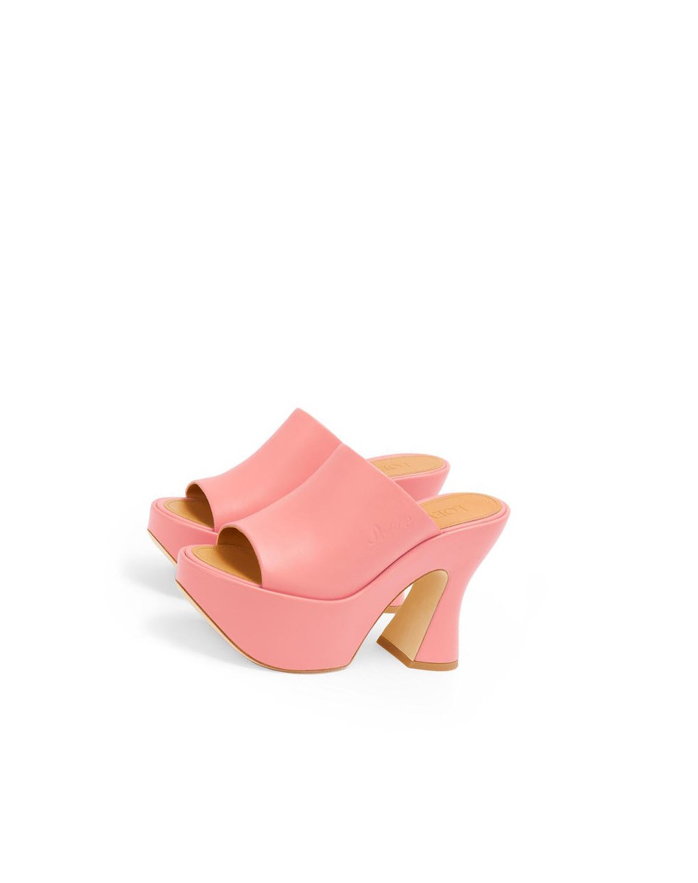 Loewe Plataforma mule in lambskin Bubble Gum | DGIYO-9356