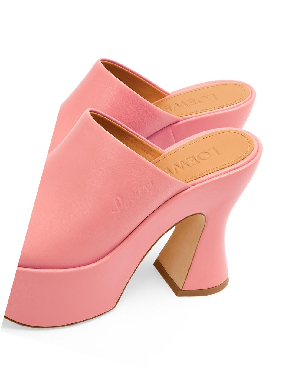 Loewe Plataforma mule in lambskin Bubble Gum | DGIYO-9356