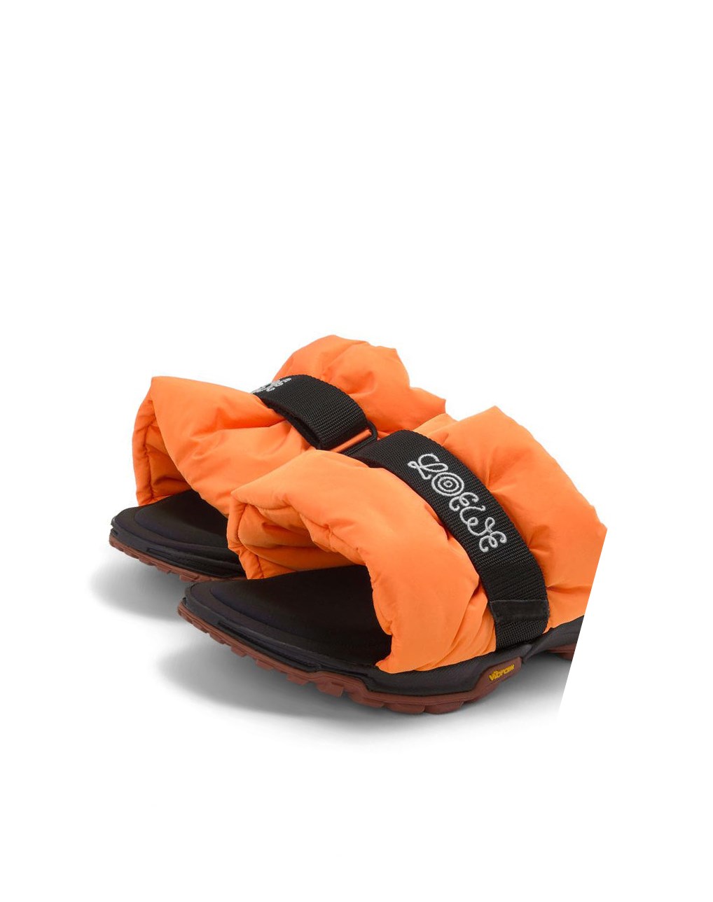 Loewe Pleated slide in nylon Naranjas | VOYDQ-4513
