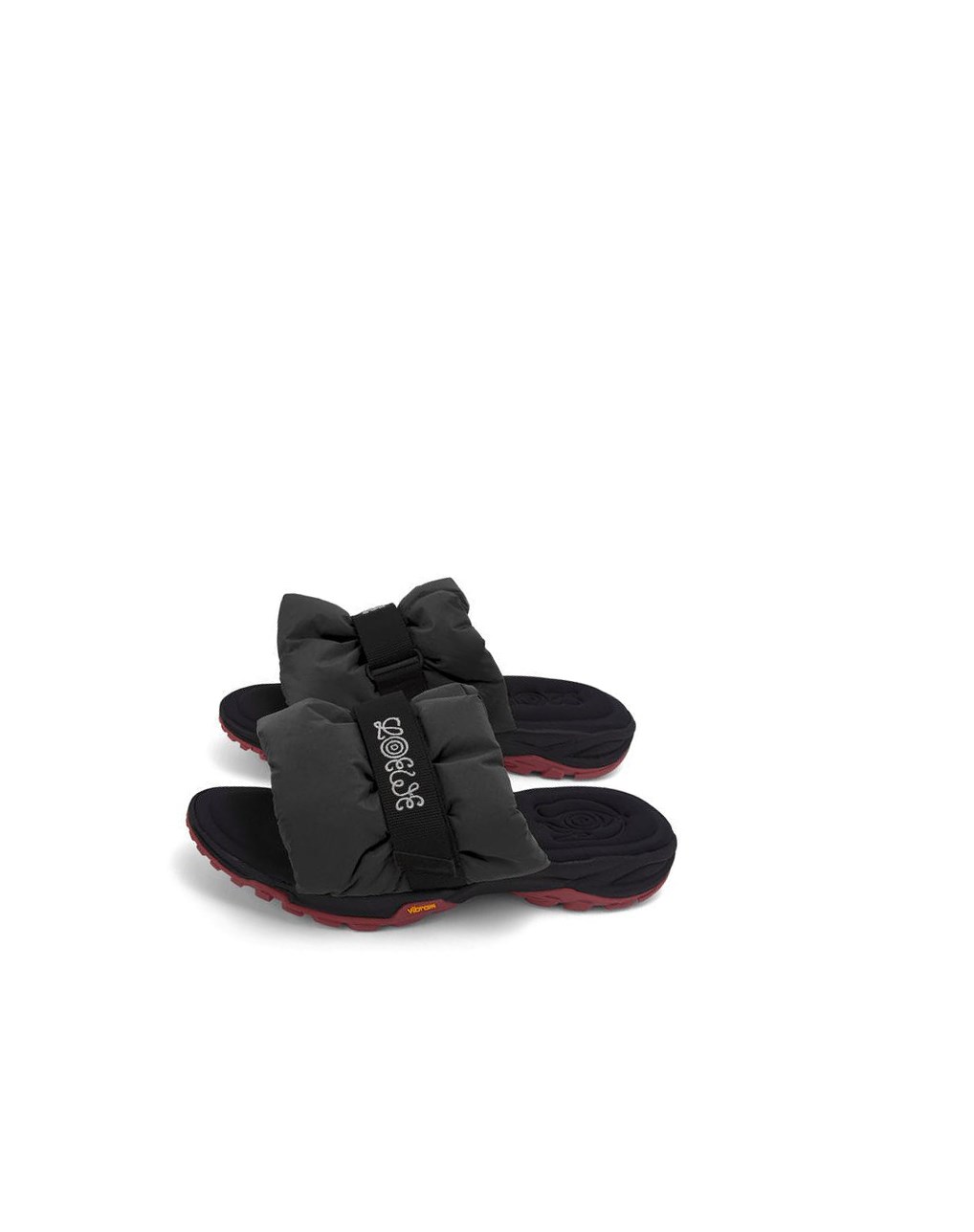Loewe Pleated slide in nylon Negros | JPTMC-7205