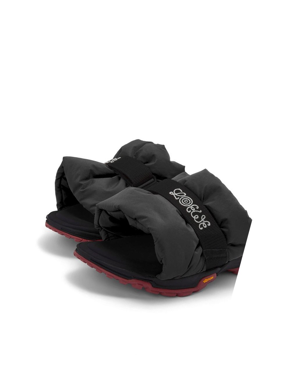 Loewe Pleated slide in nylon Negros | JPTMC-7205