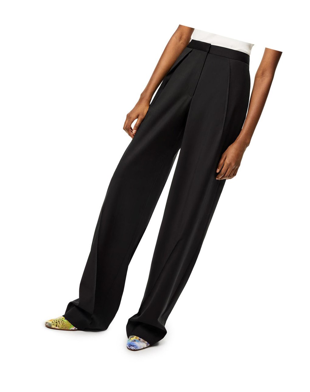 Loewe Pleated trousers in wool Negros | CXMRT-5140