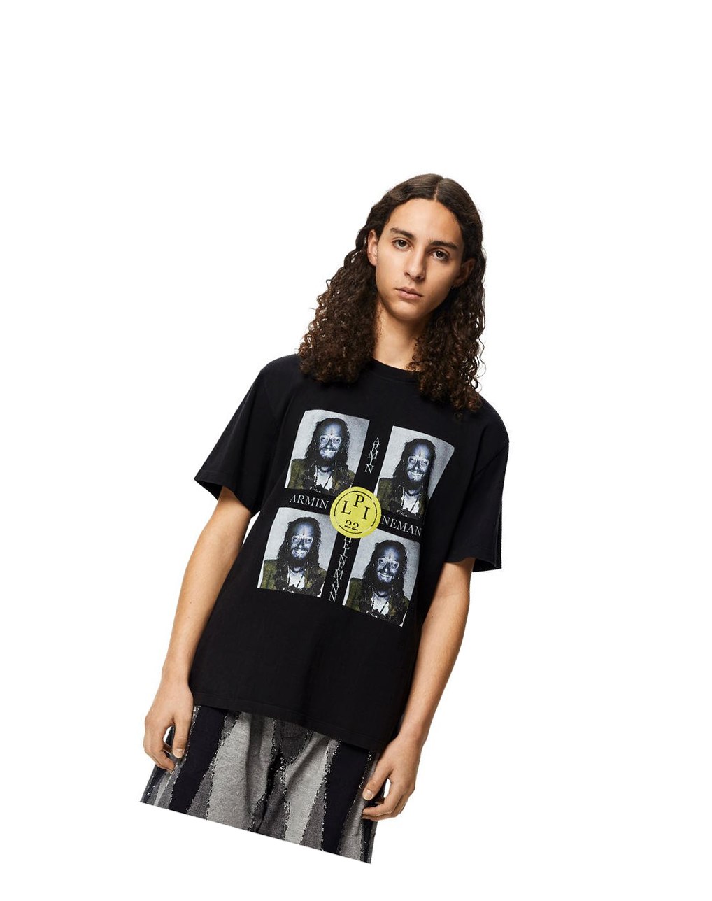 Loewe Portrait print T-shirt in cotton Negros | KJBAC-5806