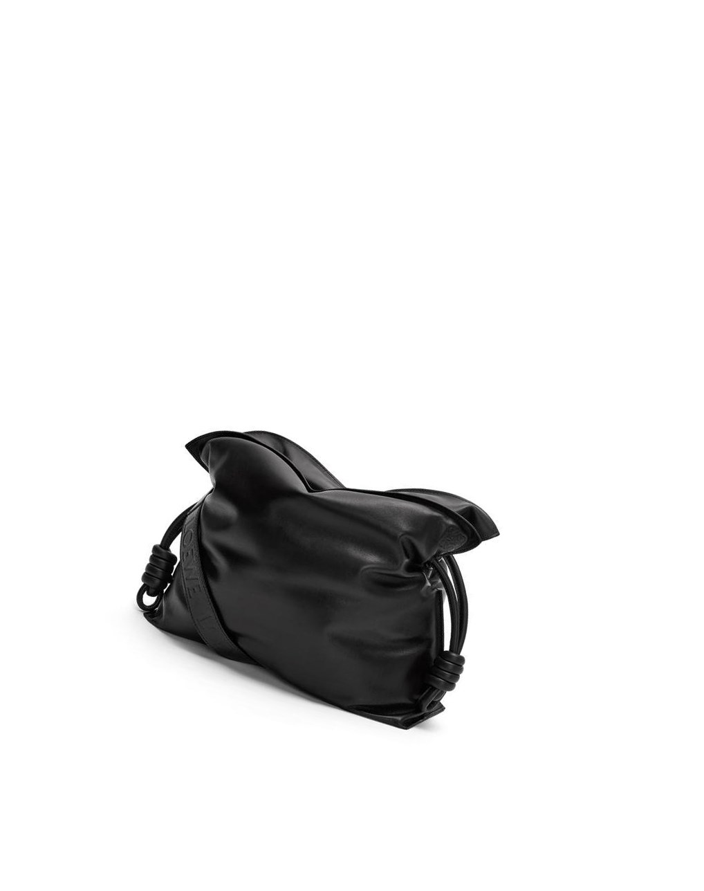 Loewe Puffer Flamenco clutch in shiny nappa lambskin Negros | MPKFC-5294