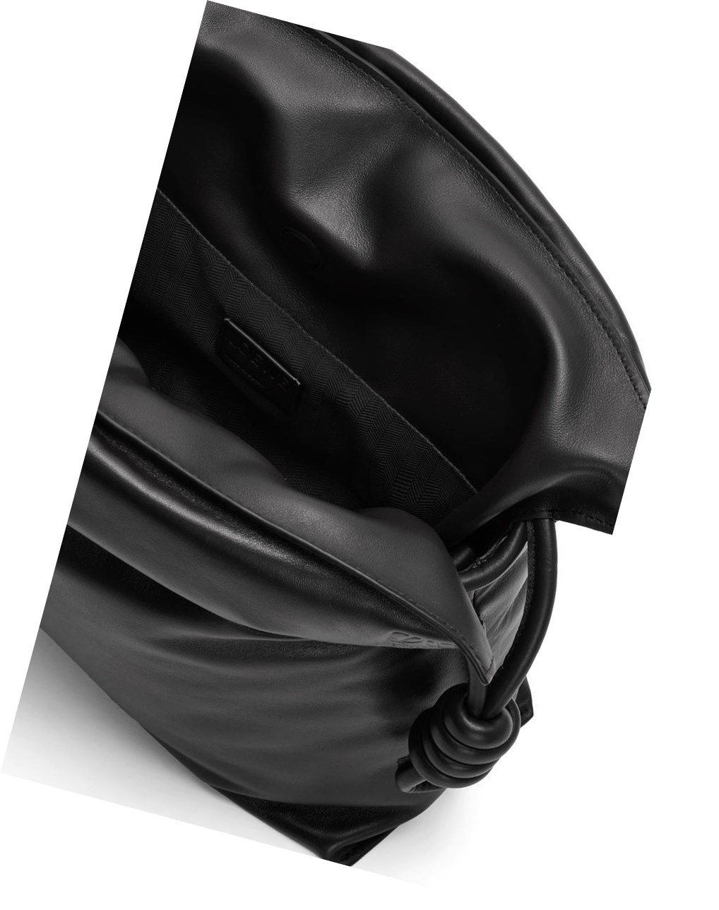 Loewe Puffer Flamenco clutch in shiny nappa lambskin Negros | MPKFC-5294