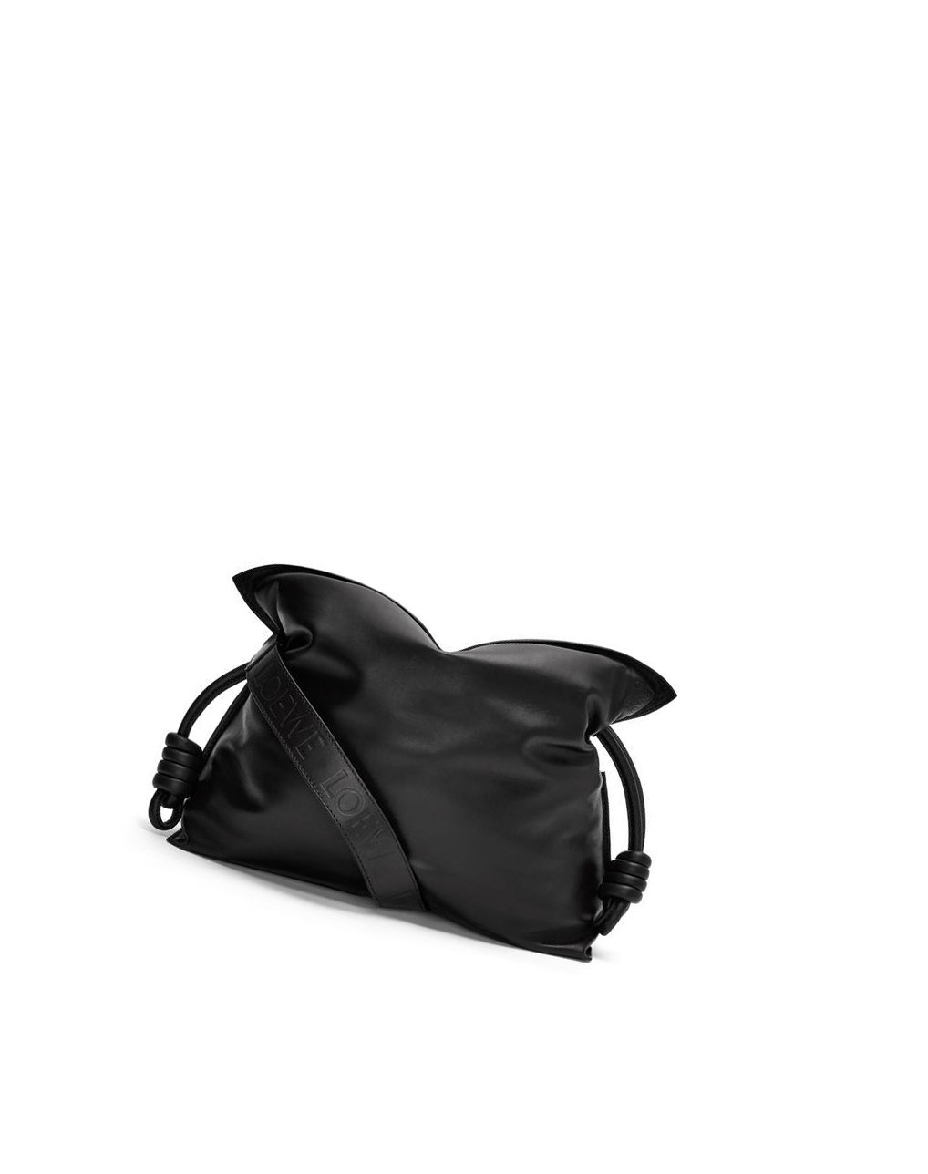 Loewe Puffer Flamenco clutch in shiny nappa lambskin Negros | MPKFC-5294