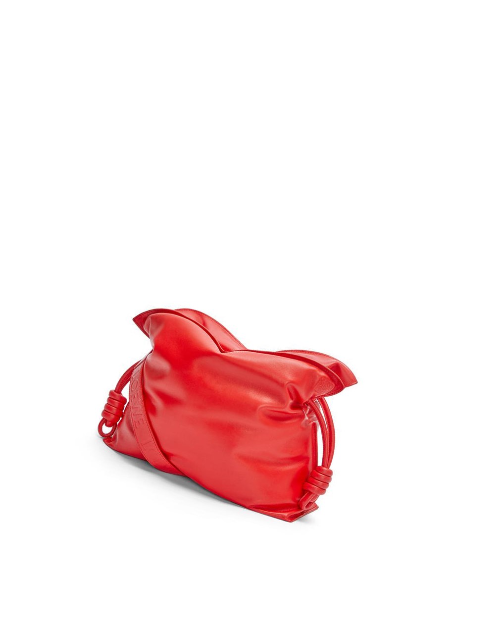 Loewe Puffer Flamenco clutch in shiny nappa lambskin Lipstick | QEFXV-7598