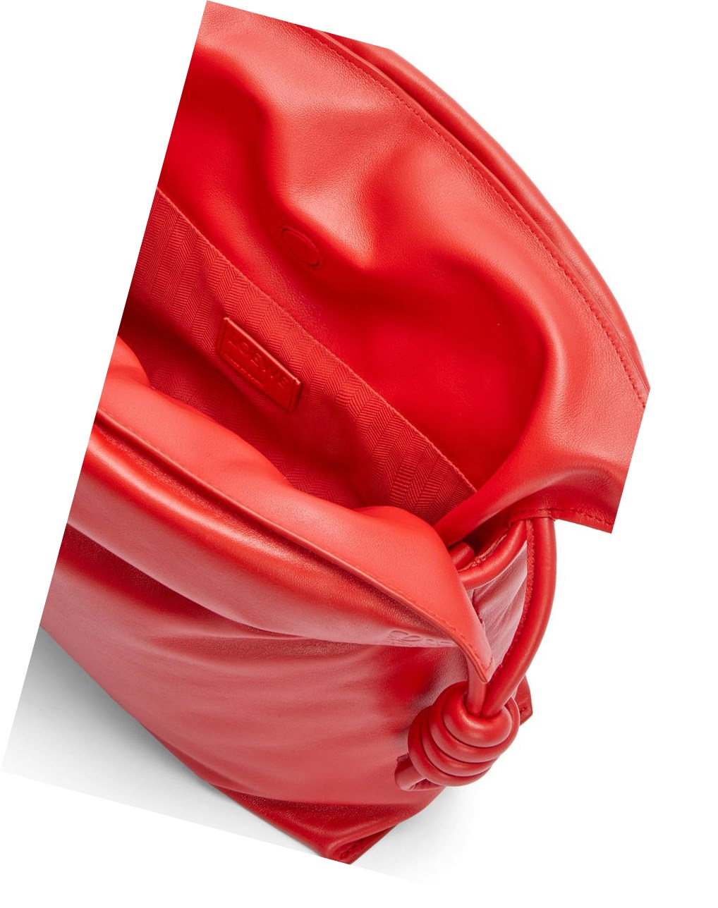 Loewe Puffer Flamenco clutch in shiny nappa lambskin Lipstick | QEFXV-7598