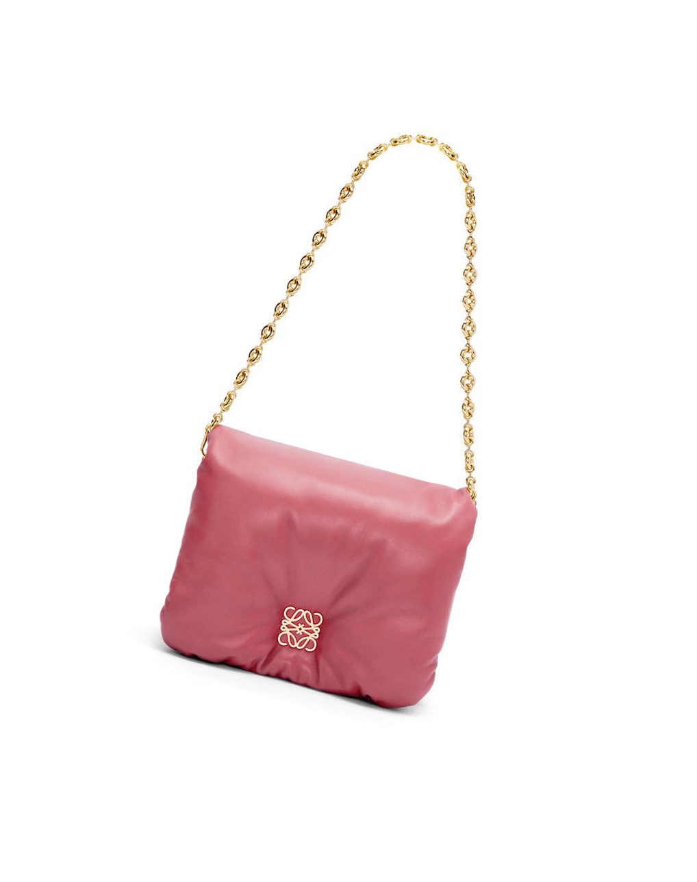 Loewe Puffer Goya bag in shiny nappa lambskin Plumrose | UYFQV-8421