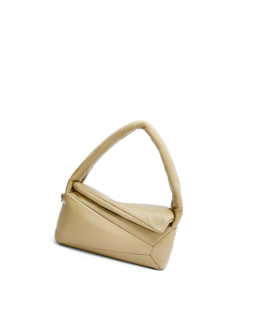 Loewe Puffer Puzzle Hobo bag in shiny nappa lambskin Verdes | UFLJQ-1734