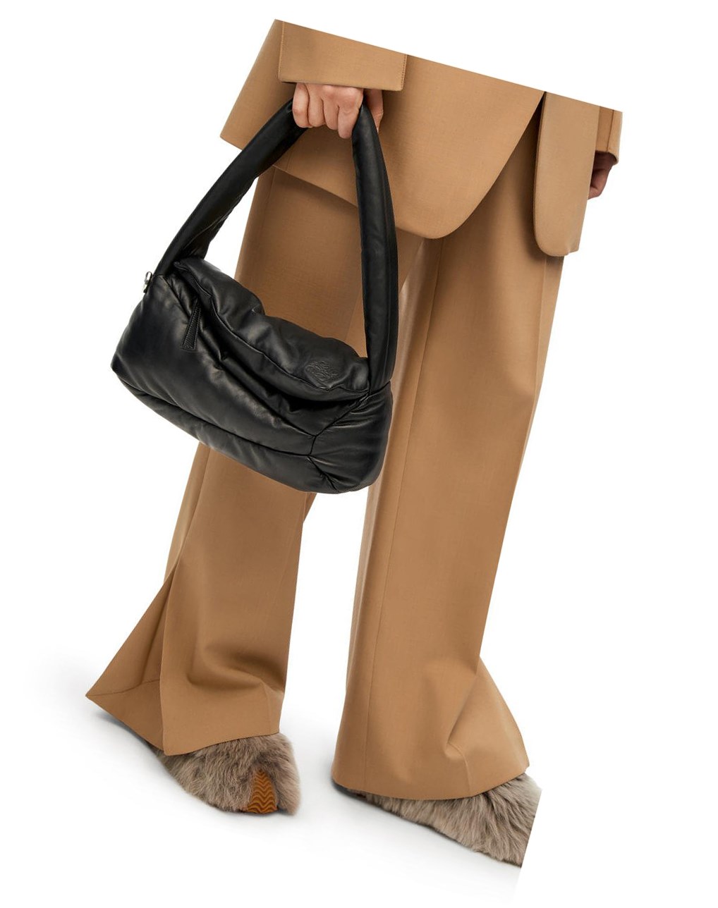 Loewe Puffer Puzzle Hobo bag in shiny nappa lambskin Negros | VSAZJ-2381