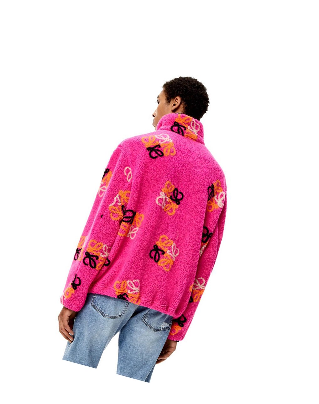 Loewe Pullover in Anagram jacquard fleece Rosas | LNXYV-5283