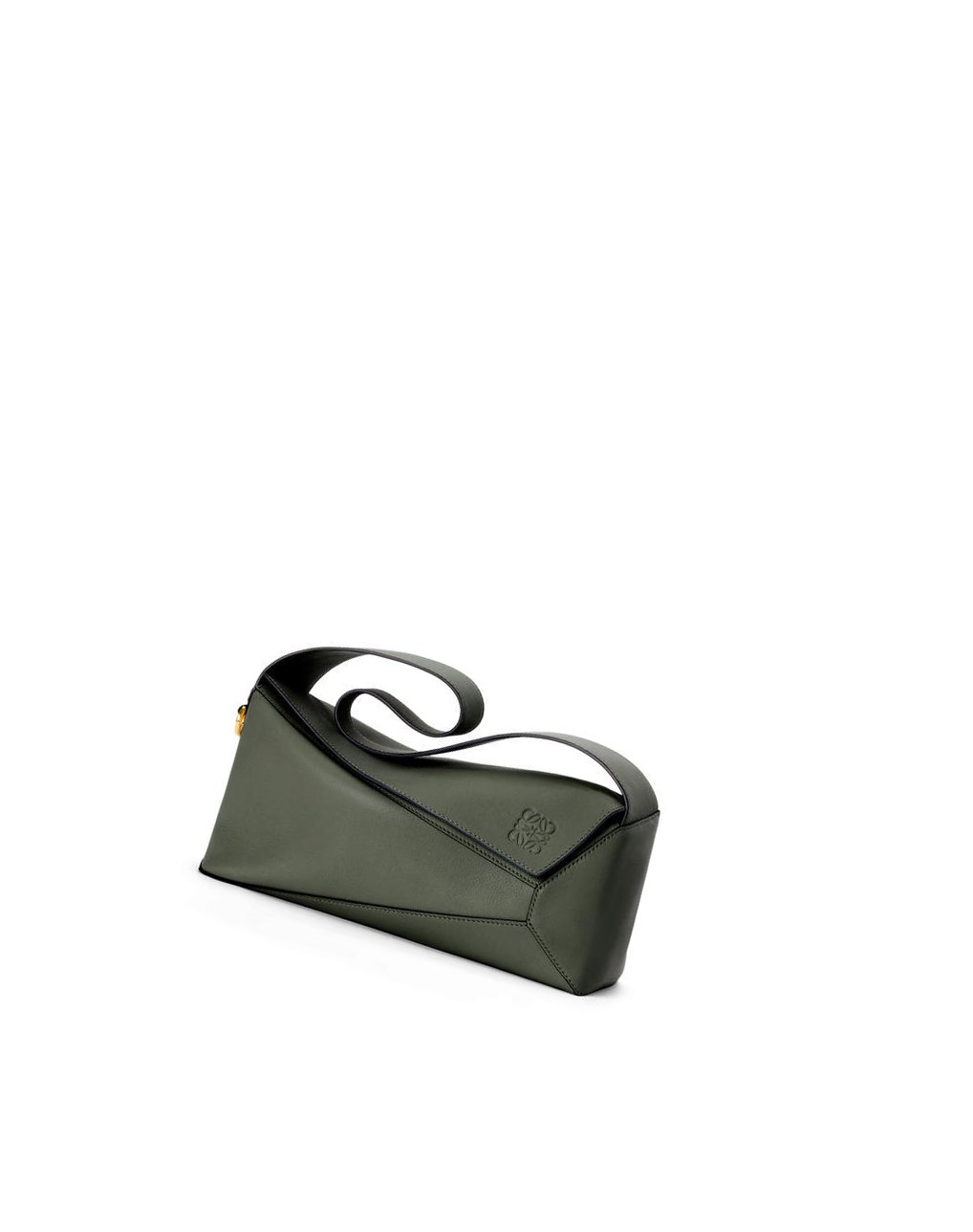 Loewe Puzzle Hobo bag in nappa calfskin Kaki | FQUDK-1076