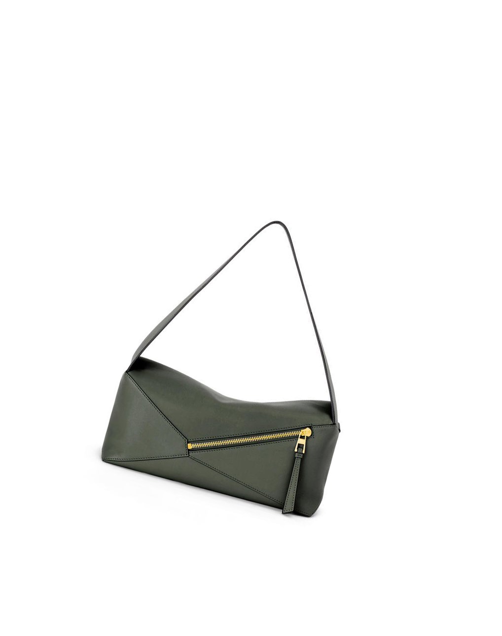 Loewe Puzzle Hobo bag in nappa calfskin Kaki | FQUDK-1076