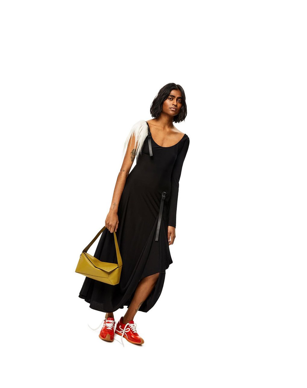 Loewe Puzzle Hobo bag in nappa calfskin Ochre | SGEHJ-1963