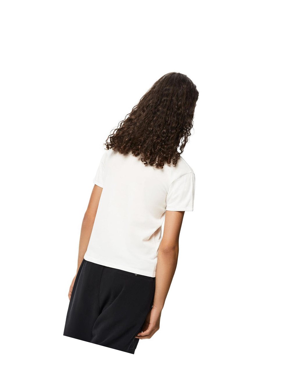 Loewe Rainbow patch T-shirt in cotton Ecru | XVGOF-3108