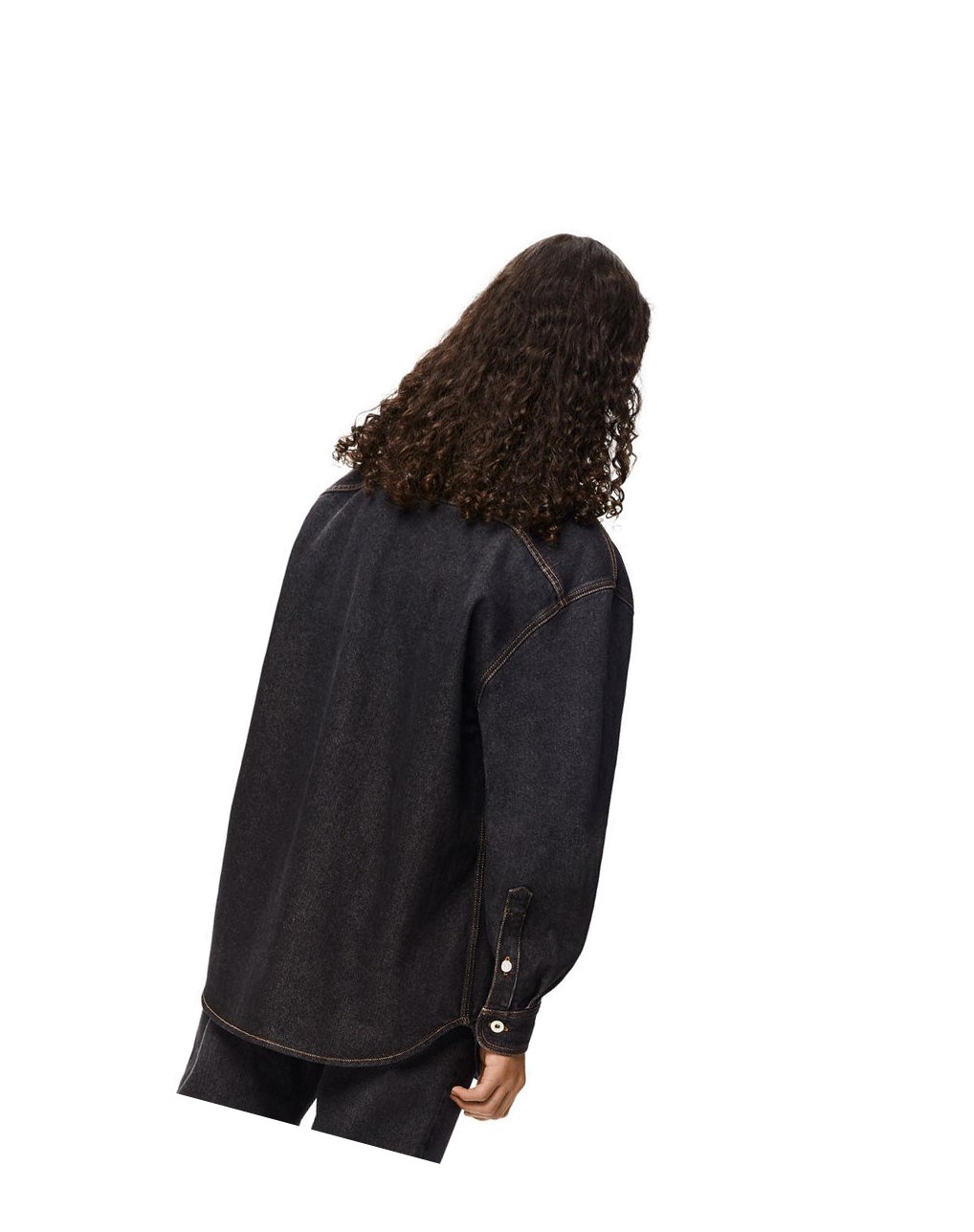 Loewe Rainbow patch overshirt in denim Negros | PYAQE-9461