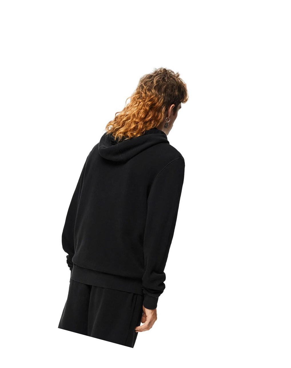 Loewe Rainbow patch zip-up hoodie in cotton Negros | BJCEO-4021
