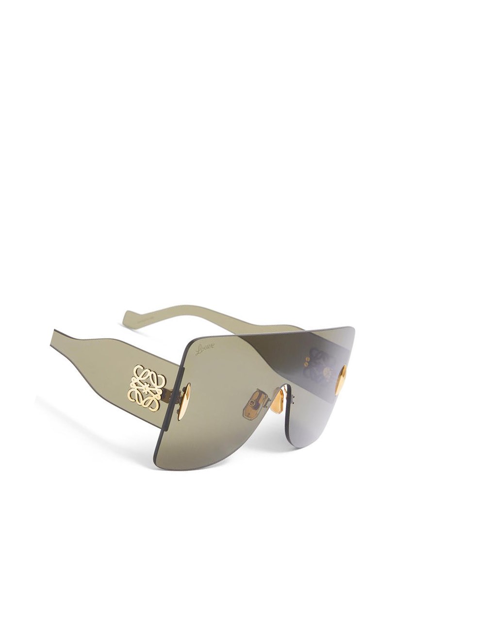 Loewe Rectangular mask sunglasses in nylon Verdes Oscuro | HUSLQ-7861