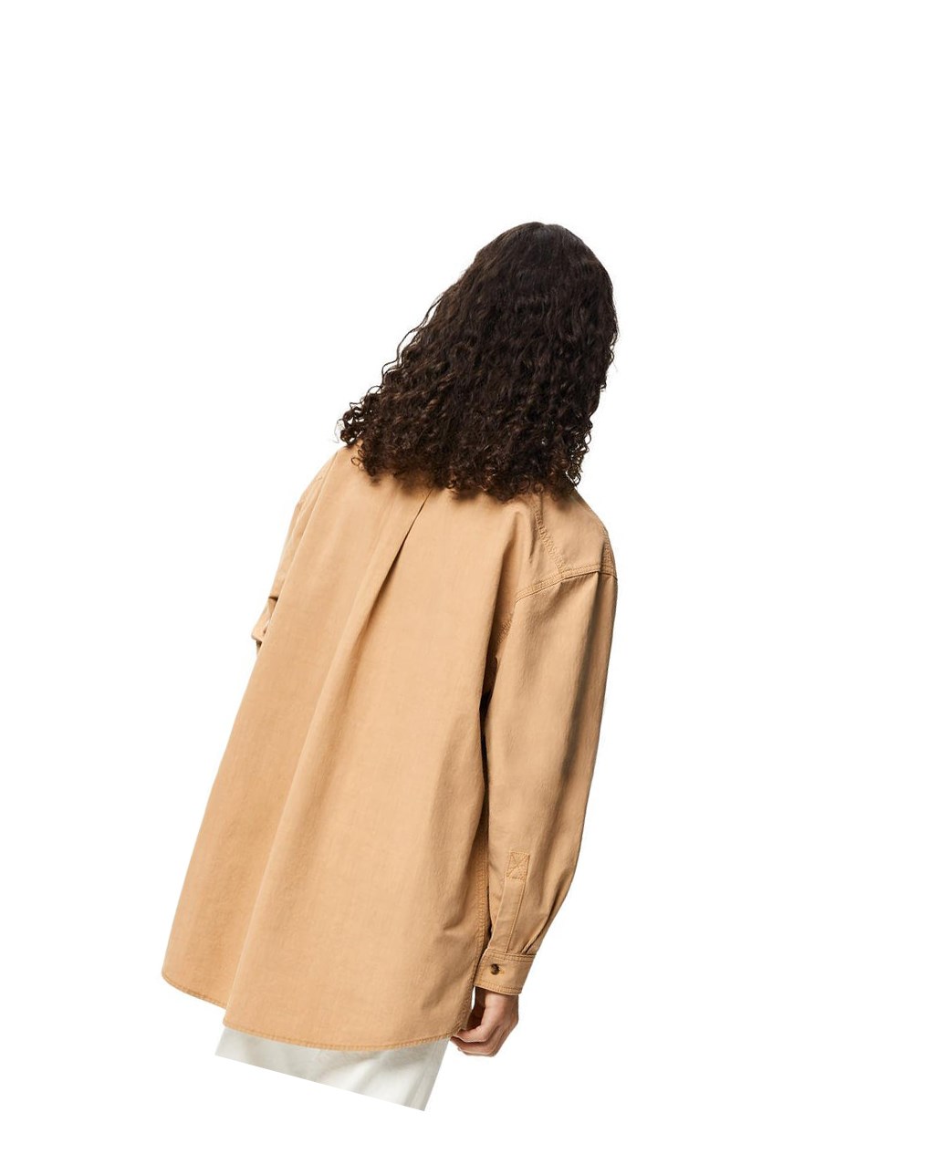 Loewe Relaxed chest pocket shirt in cotton and linen Make Up | QDCAJ-2950