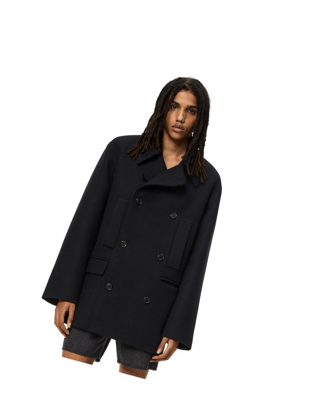 Loewe Relaxed peacoat in wool Negros | XCWJO-3541