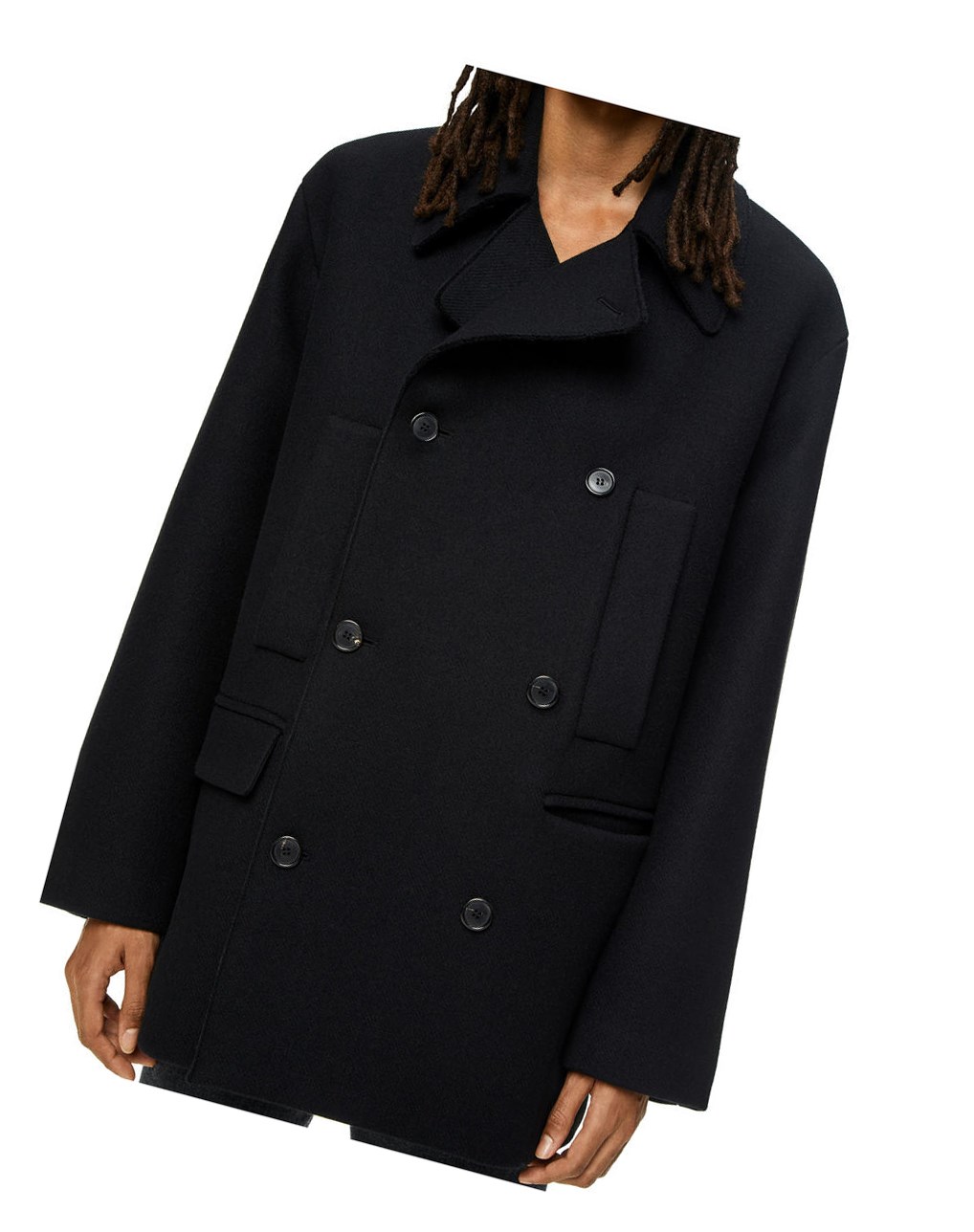 Loewe Relaxed peacoat in wool Negros | XCWJO-3541