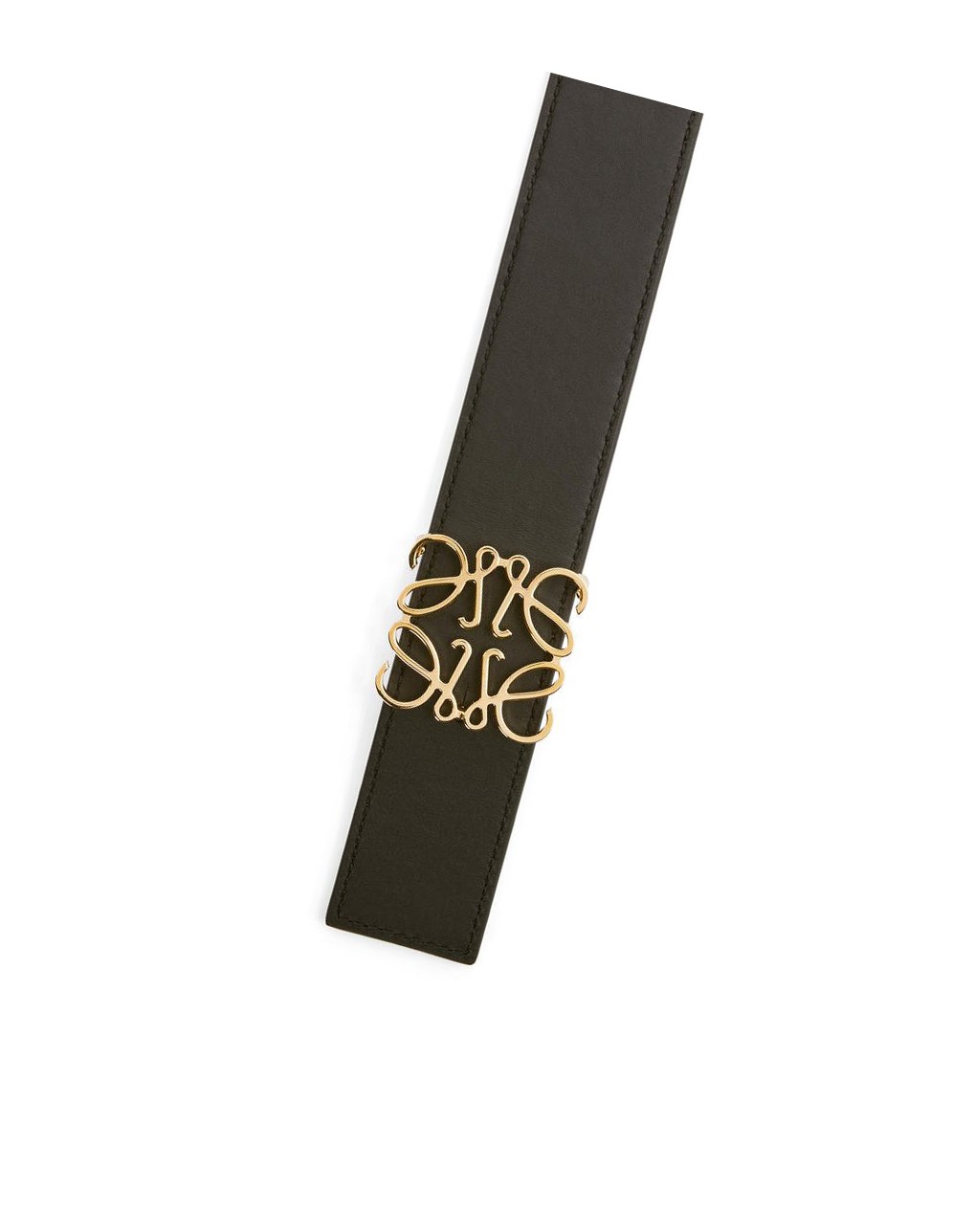 Loewe Reversible Anagram belt in smooth calfskin Negros Dorados | CMIZX-7685