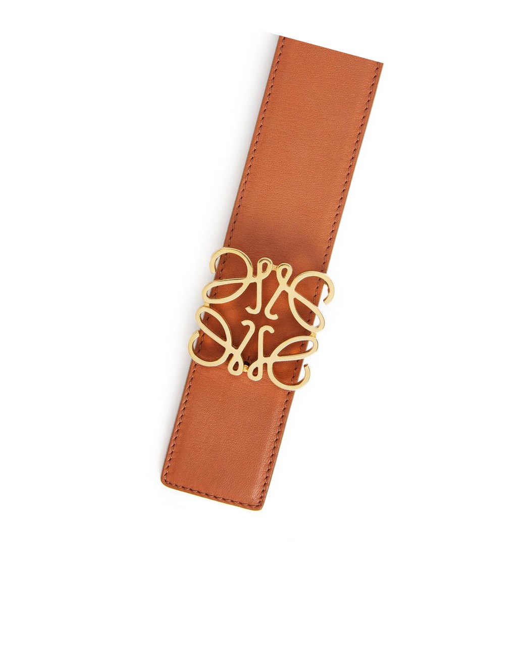 Loewe Reversible Anagram belt in smooth calfskin and brass Negros Dorados | IPOET-9528