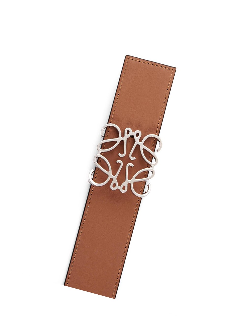 Loewe Reversible Anagram belt in smooth calfskin and brass Negros | TBFUJ-6372