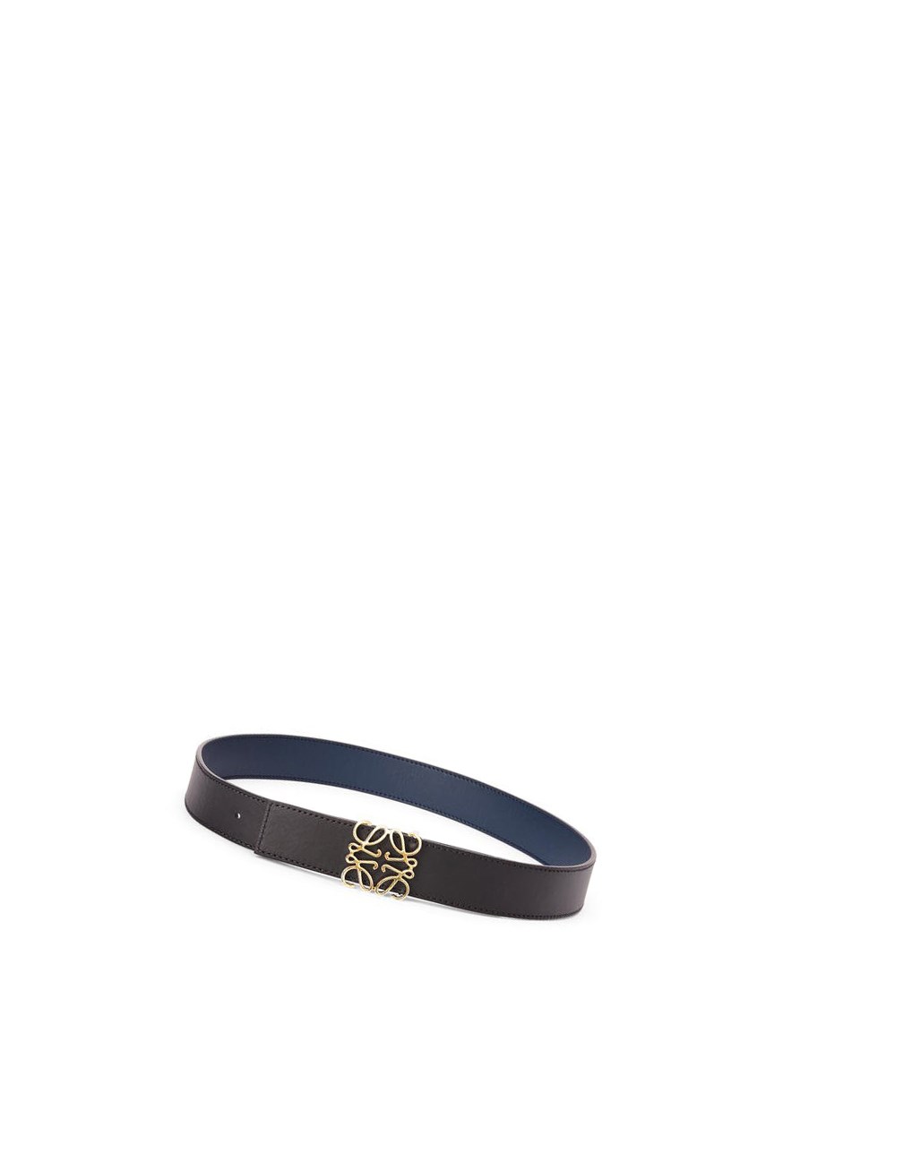 Loewe Reversible Anagram belt in smooth calfskin Negros Dorados | UBCEI-9720