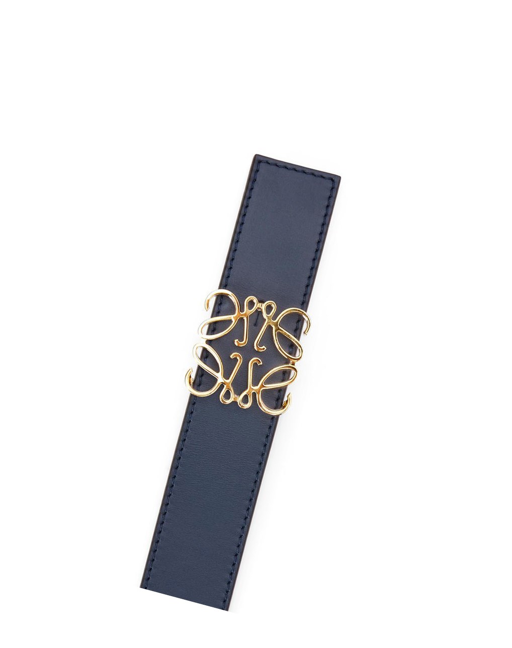 Loewe Reversible Anagram belt in smooth calfskin Negros Dorados | UBCEI-9720