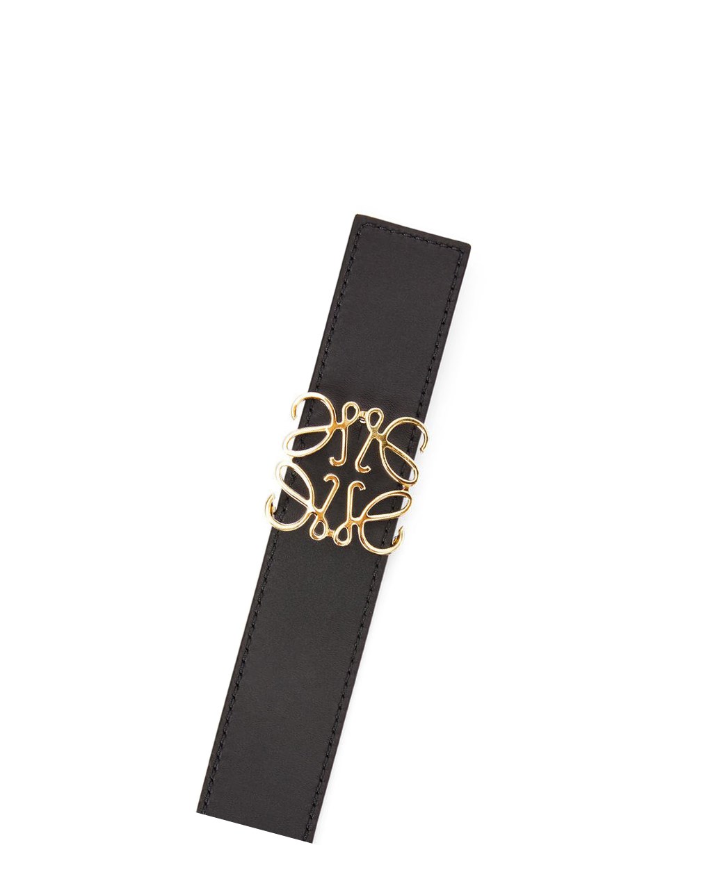 Loewe Reversible Anagram belt in smooth calfskin Negros Dorados | UBCEI-9720
