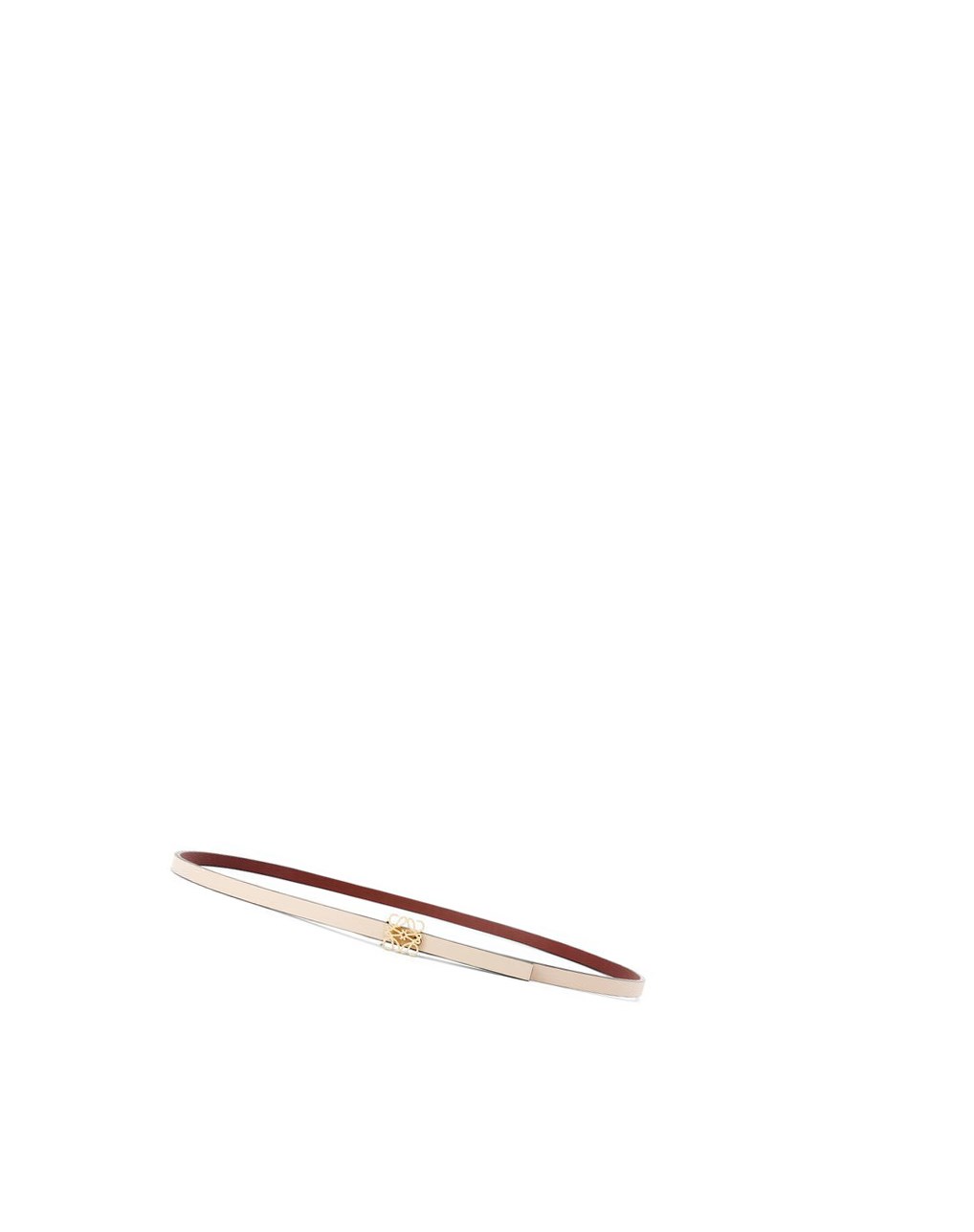 Loewe Reversible Anagram belt in smooth calfskin Rojos Dorados | WKRTM-3047