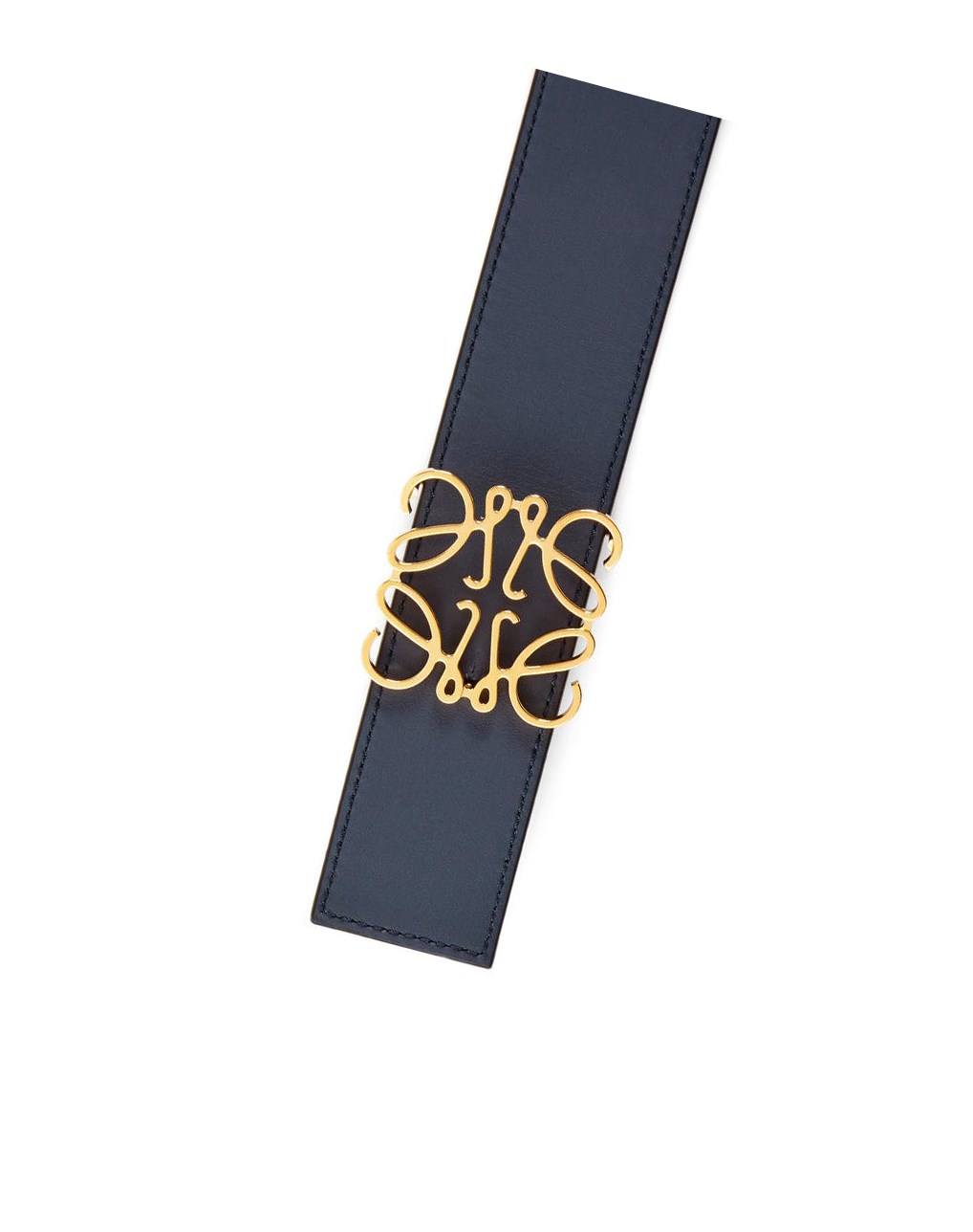 Loewe Reversible Anagram belt in smooth calfskin and brass Negros Dorados | YFXGK-1460