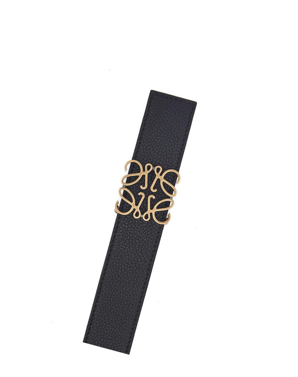 Loewe Reversible Anagram belt in soft grained calfskin Negros Dorados | BXASN-0867