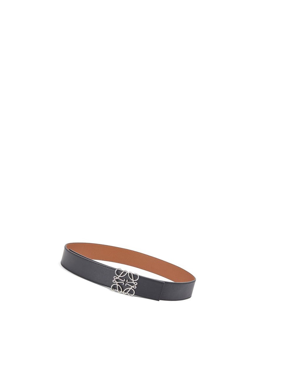 Loewe Reversible Anagram belt in soft grained calfskin Negros | DQUPG-7409