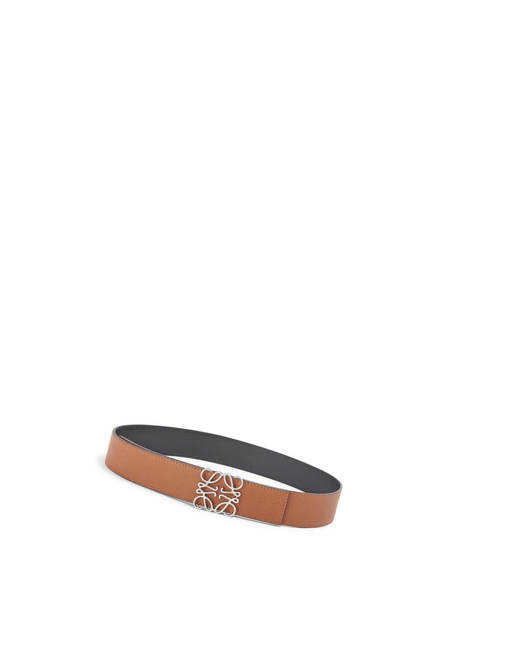 Loewe Reversible Anagram belt in soft grained calfskin Negros | DQUPG-7409