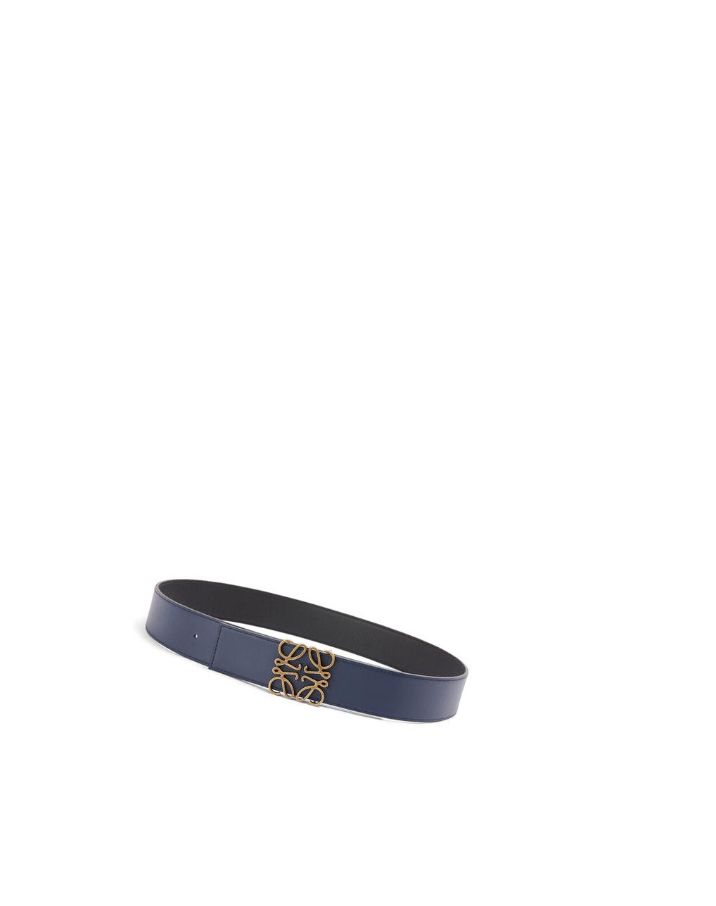 Loewe Reversible Anagram belt in soft grained calfskin Negros Dorados | NOSQV-6581