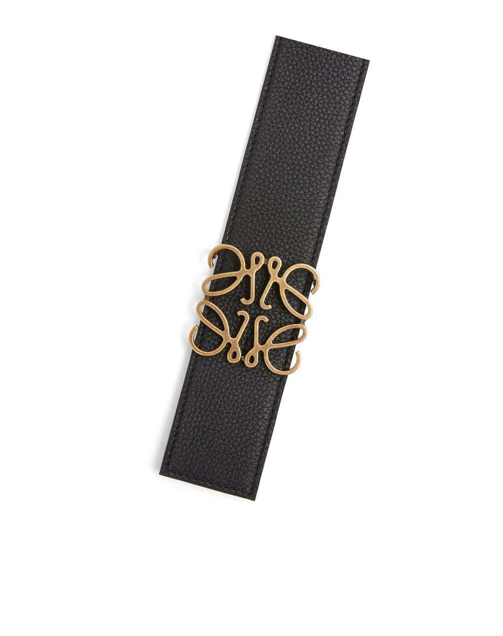 Loewe Reversible Anagram belt in soft grained calfskin Negros Dorados | NOSQV-6581