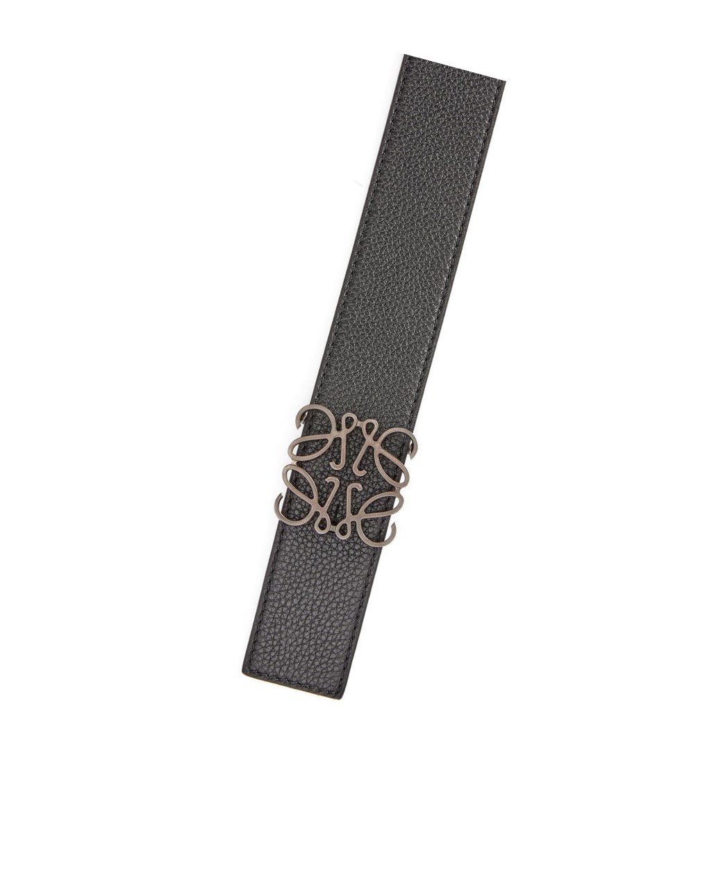 Loewe Reversible Anagram belt in soft grained calfskin Negros Kaki Verdes Negros | YQEOF-2081