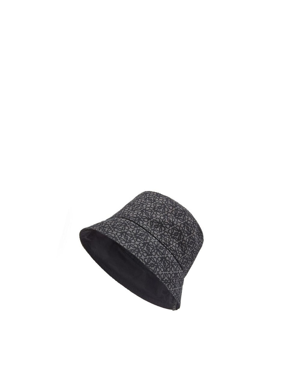 Loewe Reversible Anagram bucket hat in jacquard and nylon Negros | TOQZW-6013