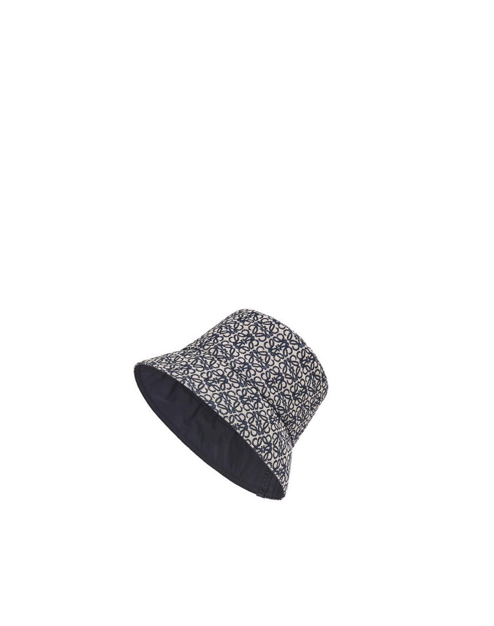 Loewe Reversible Anagram bucket hat in jacquard and nylon Azul Marino Negros | XOTEH-3251