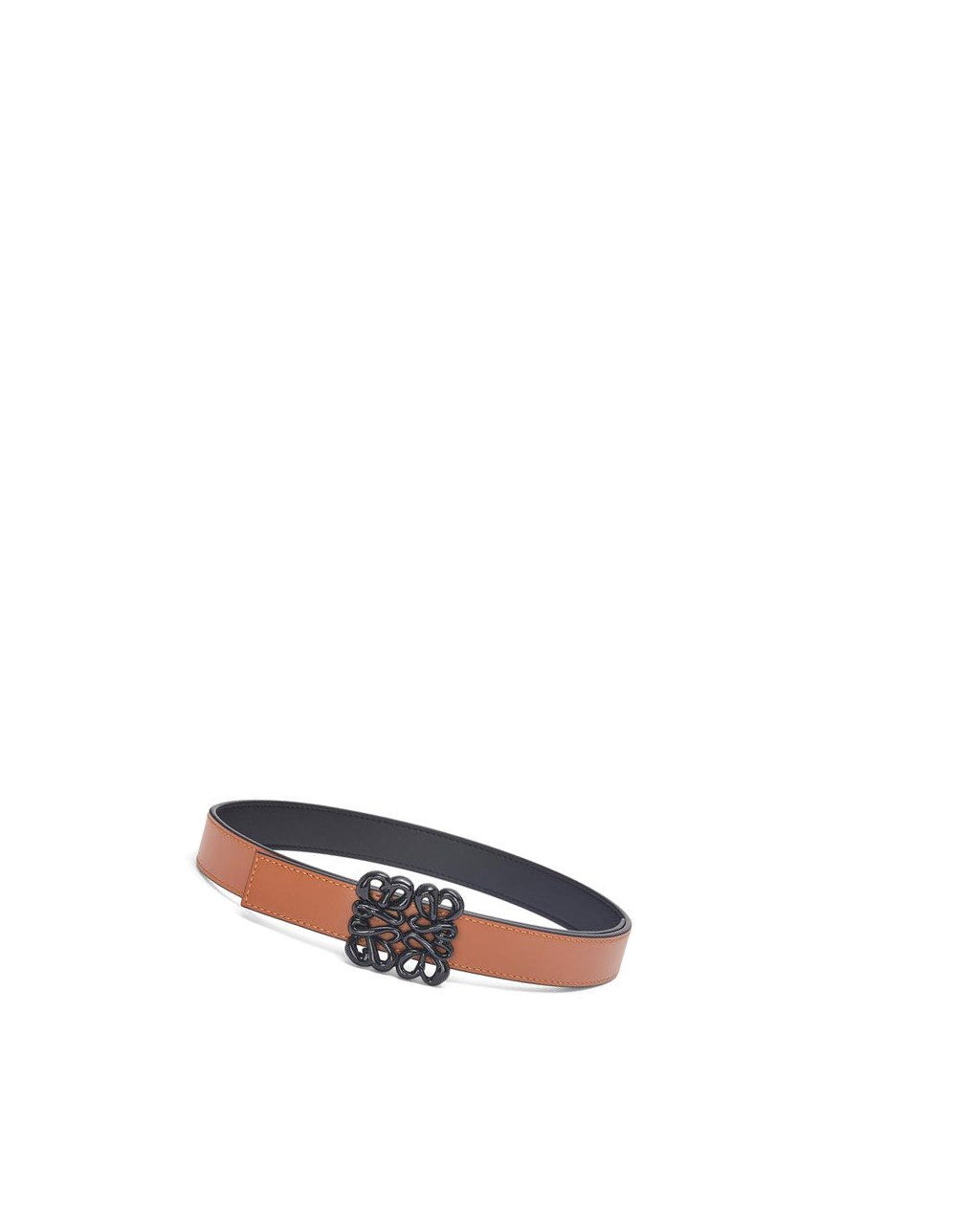Loewe Reversible Inflated Anagram belt in soft calfskin Negros | SHTIR-8359