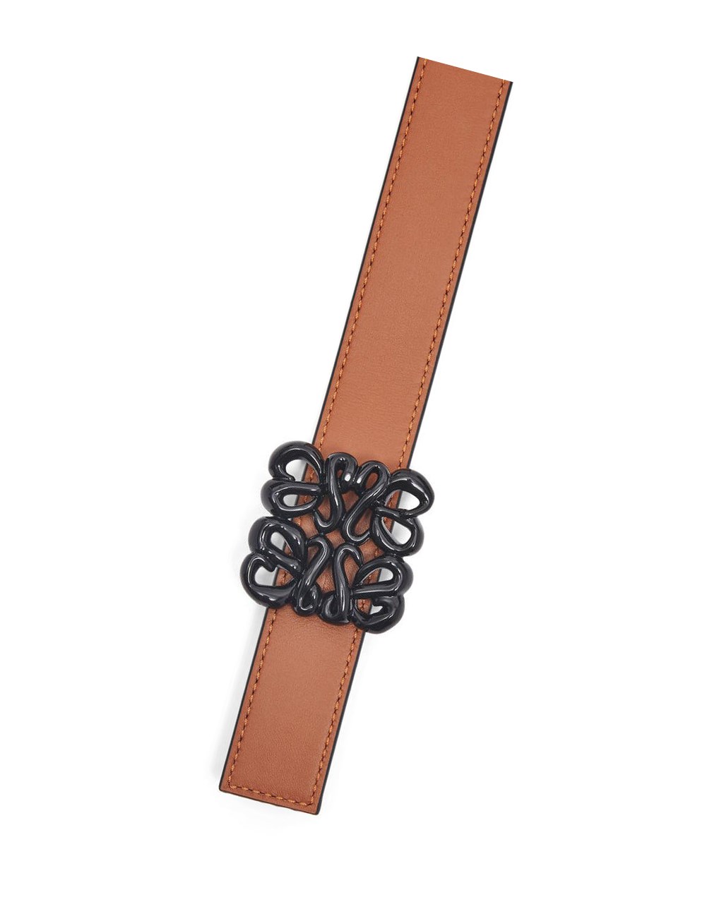 Loewe Reversible Inflated Anagram belt in soft calfskin Negros | SHTIR-8359