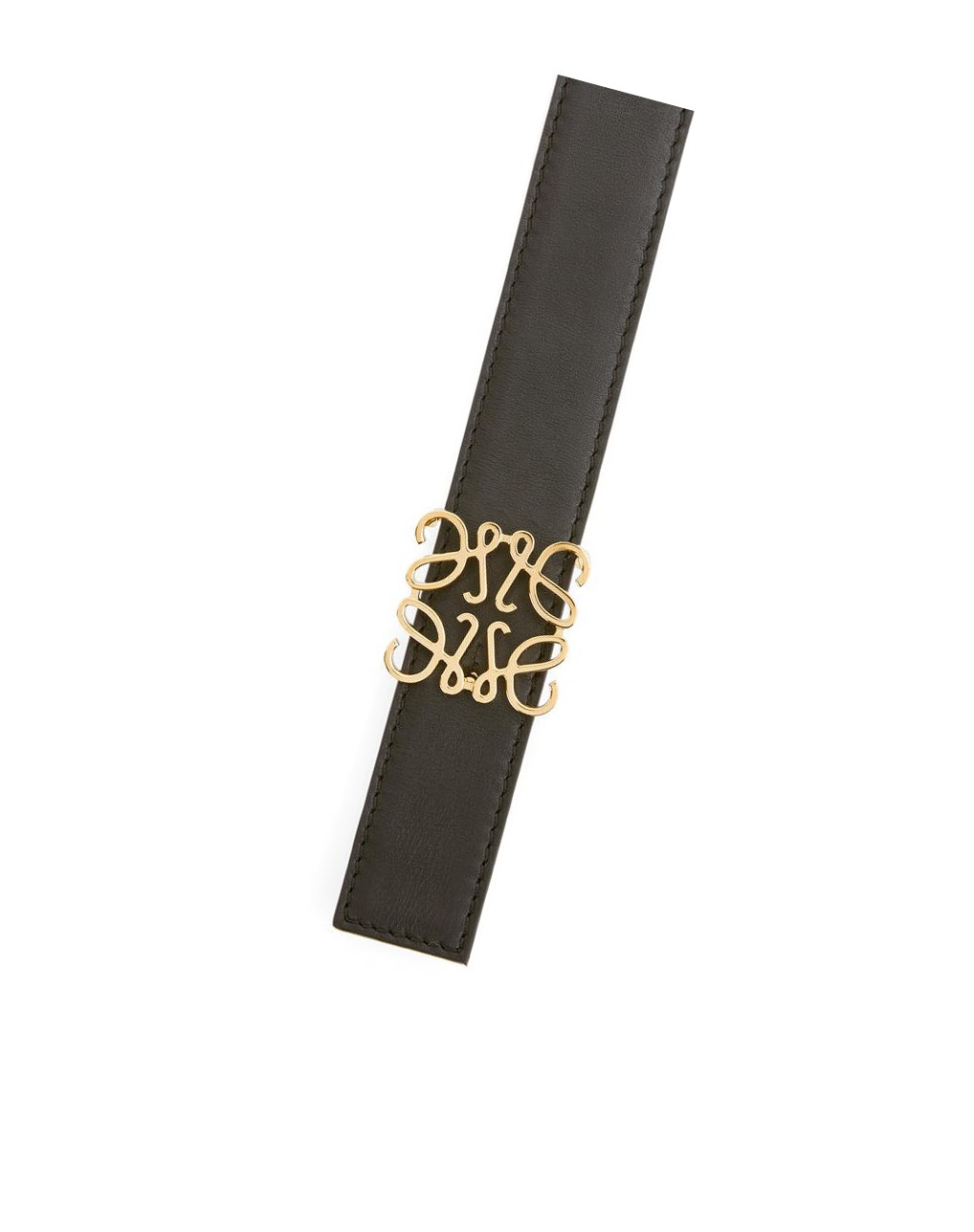 Loewe Reversible Repeat belt in silk calfskin Negros Dorados | JFVYU-8920