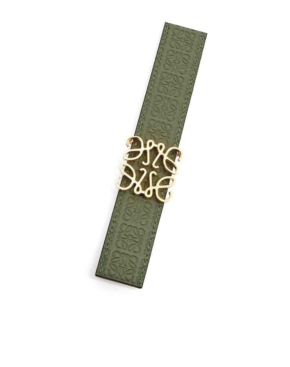 Loewe Reversible Repeat belt in silk calfskin Verdes Dorados | MBHJX-0216