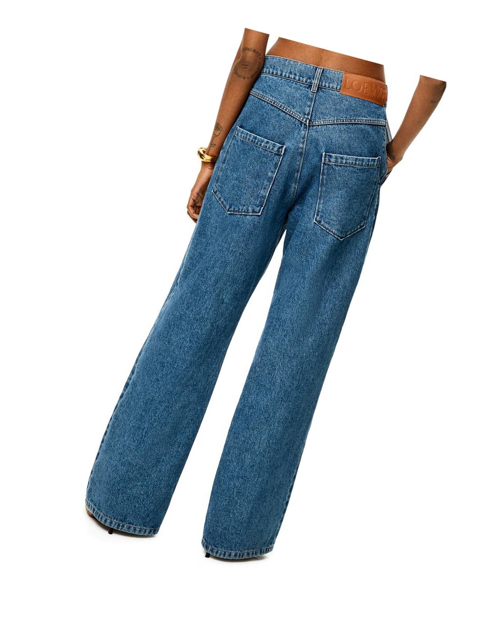 Loewe Ripped baggy jeans in denim Azules | DGKXF-0854